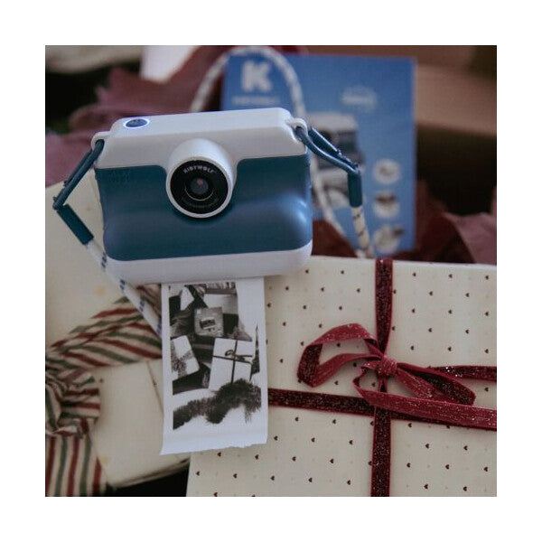 KIDYWOLF: Φωτογραφική μηχανή με θερμική εκτύπωση - Μπλε Instant Camera