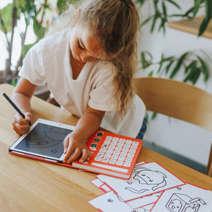 KIDYWOLF: Tablet ζωγραφικής με οθόνη LCD (30 κάρτες)- Kawai