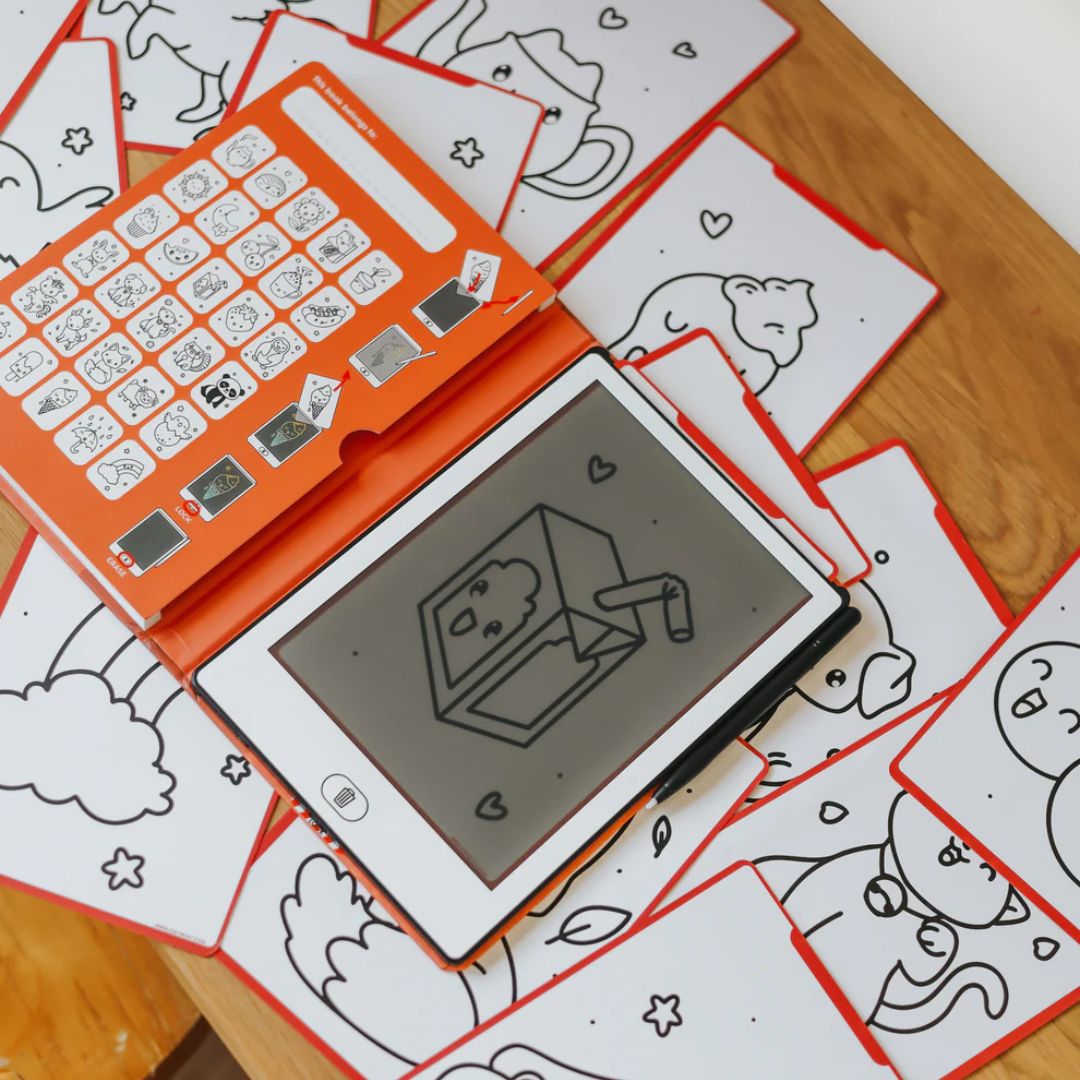 KIDYWOLF: Tablet ζωγραφικής με οθόνη LCD (30 κάρτες)- Kawai