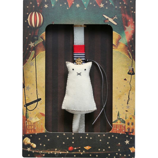 Synchronia Lamp (lg) Felt cat - Cream