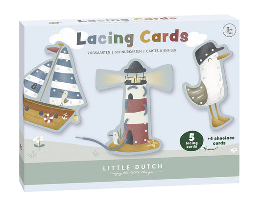 Little Dutch Set of 5 cardboard cards with Sailors Bay string