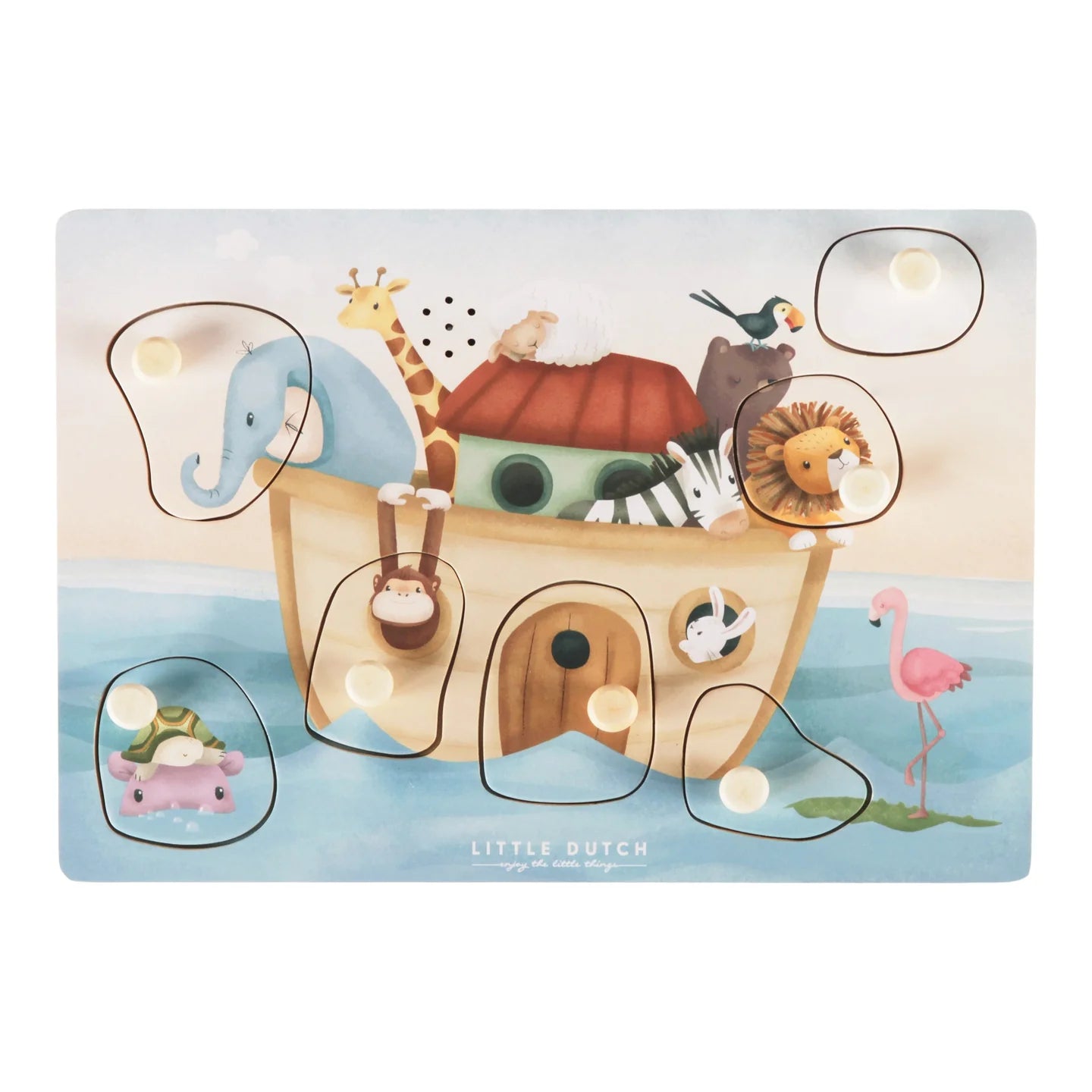 Little Dutch Wooden sound puzzle Noah's Ark FSC