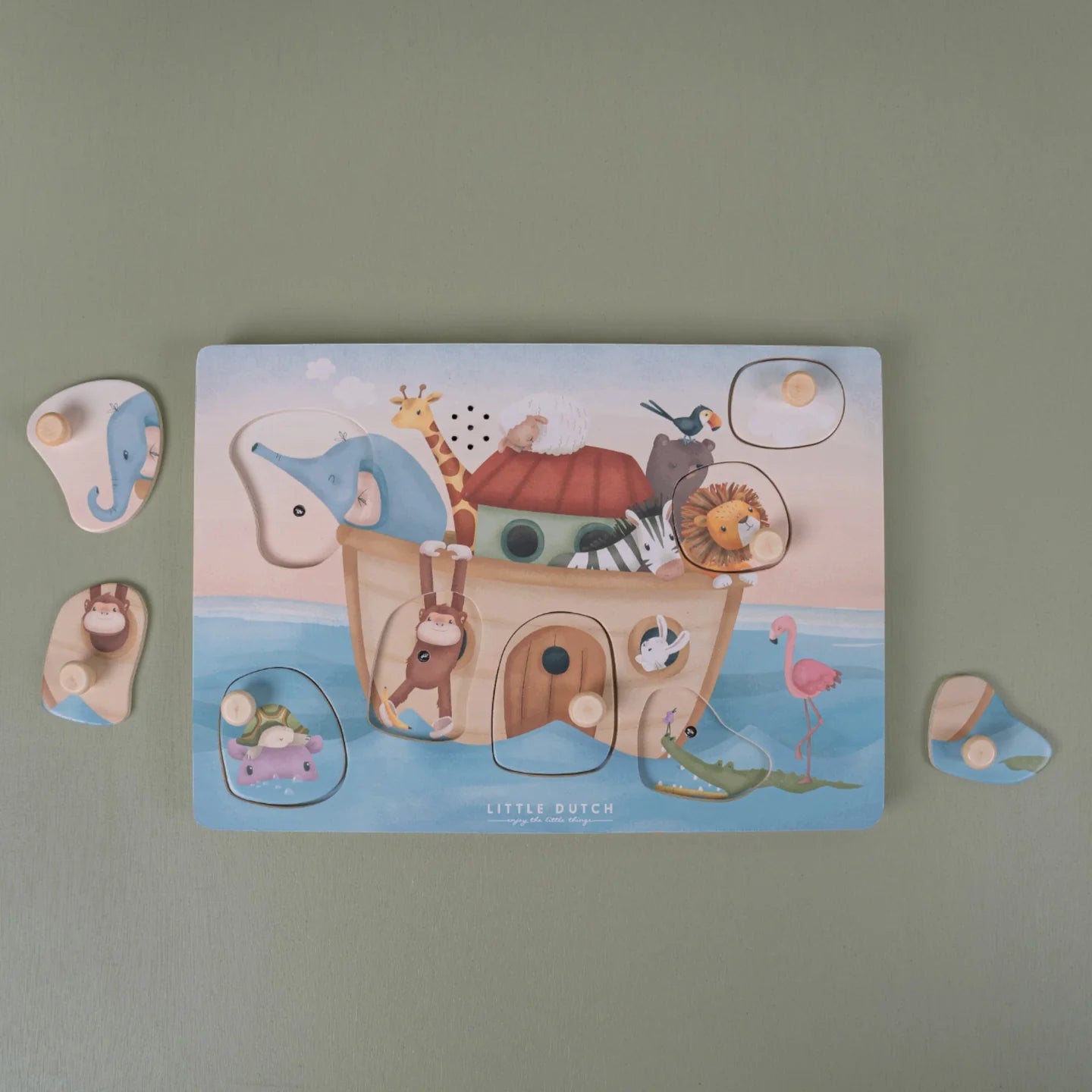 Little Dutch Wooden sound puzzle Noah's Ark FSC