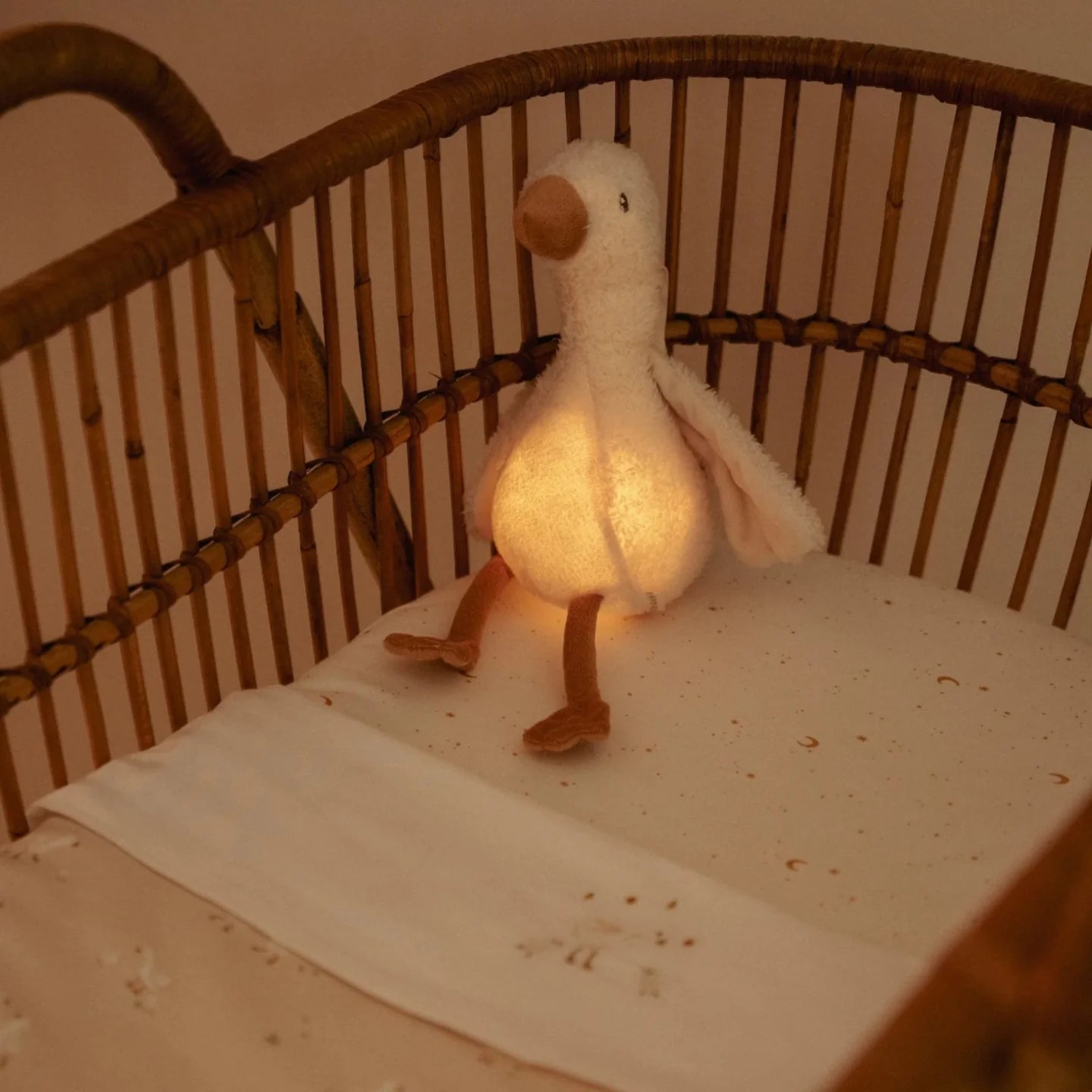 Little Dutch Υφασμάτινη χήνα με φωτισμό, λευκούς ήχους & μουσική - επαναφορτιζόμενη