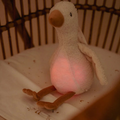 Little Dutch Υφασμάτινη χήνα με φωτισμό, λευκούς ήχους & μουσική - επαναφορτιζόμενη