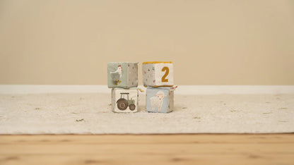 Little Dutch Σετ παιχνιδιού με υφασμάτινους κύβους Little Farm