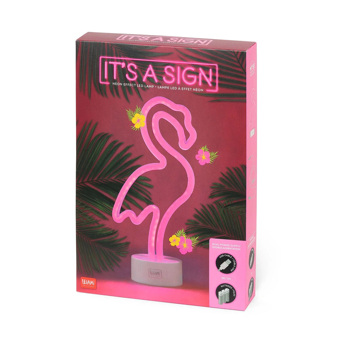 Legami Neon Effect Led Lamp - It's a Sign-Φωτιστικό Φλαμίνγκο