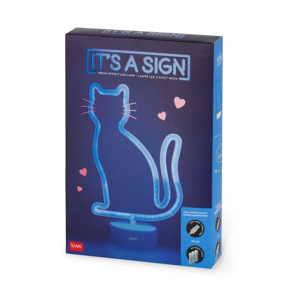 Legami Neon Effect Led Lamp - It's a Sign-Φωτιστικό Kitty