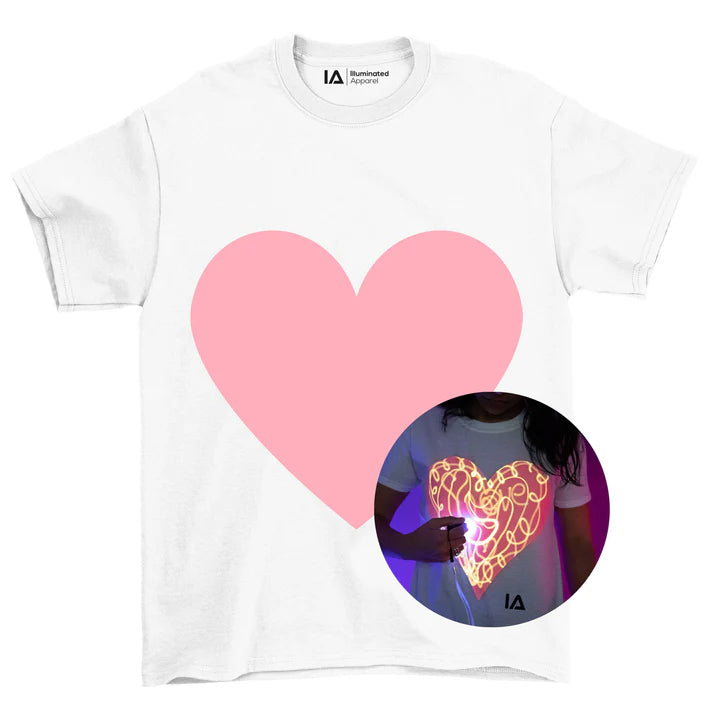 Παιδική Μπλούζα T-Shirt Glow in the Dark -Love Heart