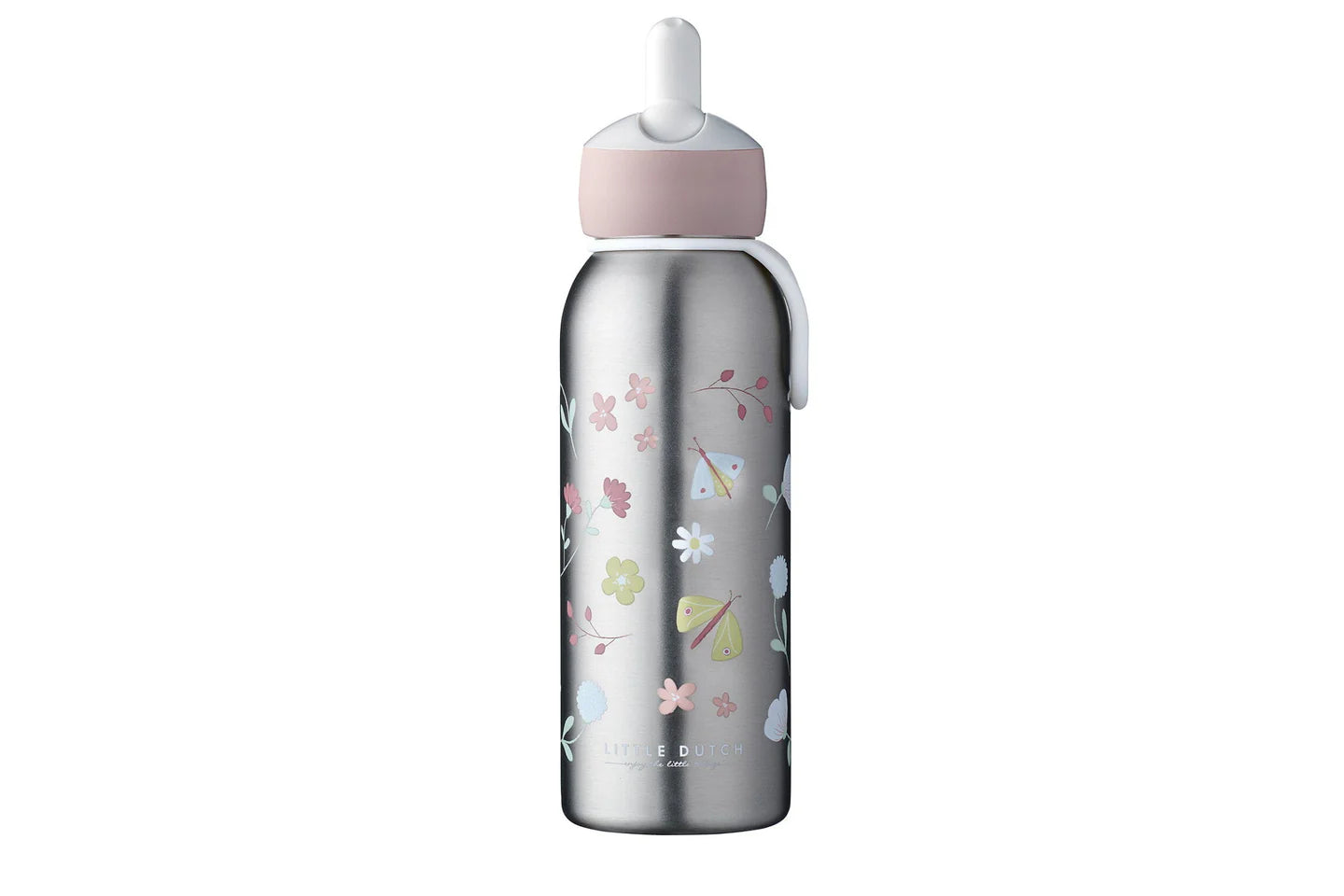 Little Dutch Ανοξείδωτο μπουκάλι - θερμός flip-up campus 350 ml - Flowers & Butterflies