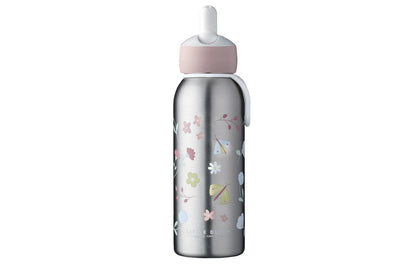 Little Dutch Ανοξείδωτο μπουκάλι - θερμός flip-up campus 350 ml - Flowers & Butterflies