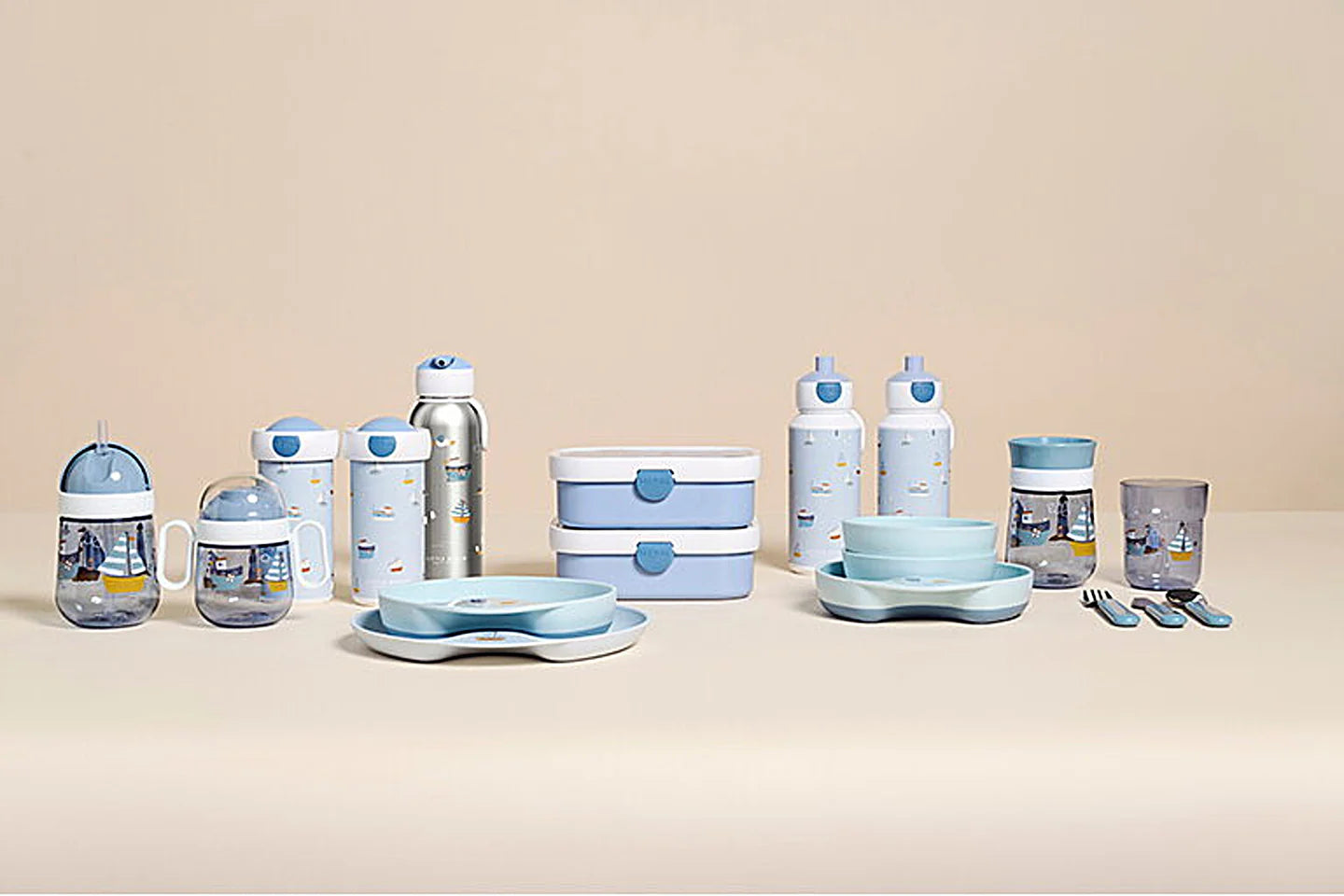 Little Dutch Ανοξείδωτο μπουκάλι - θερμός flip-up campus 350 ml - Sailors Bay