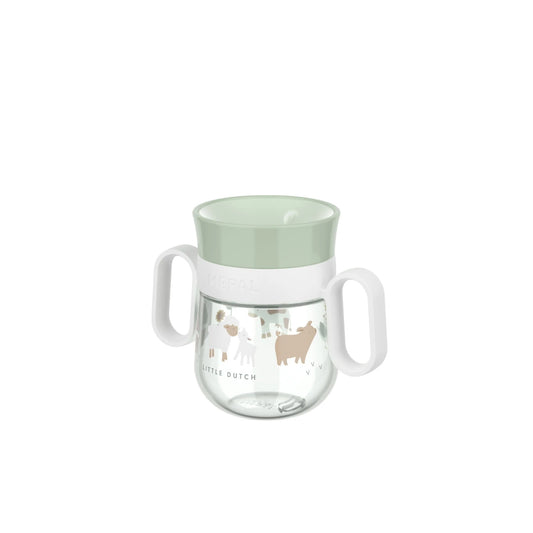 Little Dutch Εκπαιδευτικό ποτηράκι περιμετρικό με χειρολαβές Mio 200 ml - Little Farm