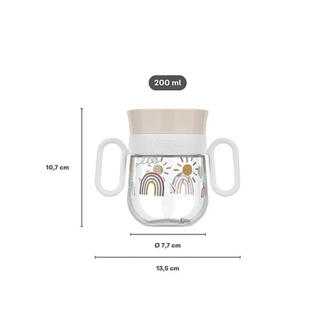 Little Dutch Εκπαιδευτικό ποτηράκι περιμετρικό με χειρολαβές Mio 200 ml - Little Farm