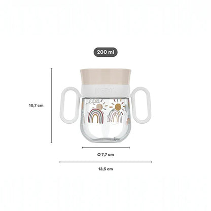 Little Dutch Εκπαιδευτικό ποτηράκι περιμετρικό με χειρολαβές Mio 200 ml - Fairy Garden
