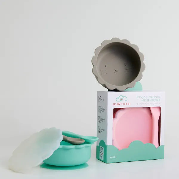 Μπολάκι σιλικόνης Λιοντάρι με καπάκι & κουτάλι – Βεραμάν