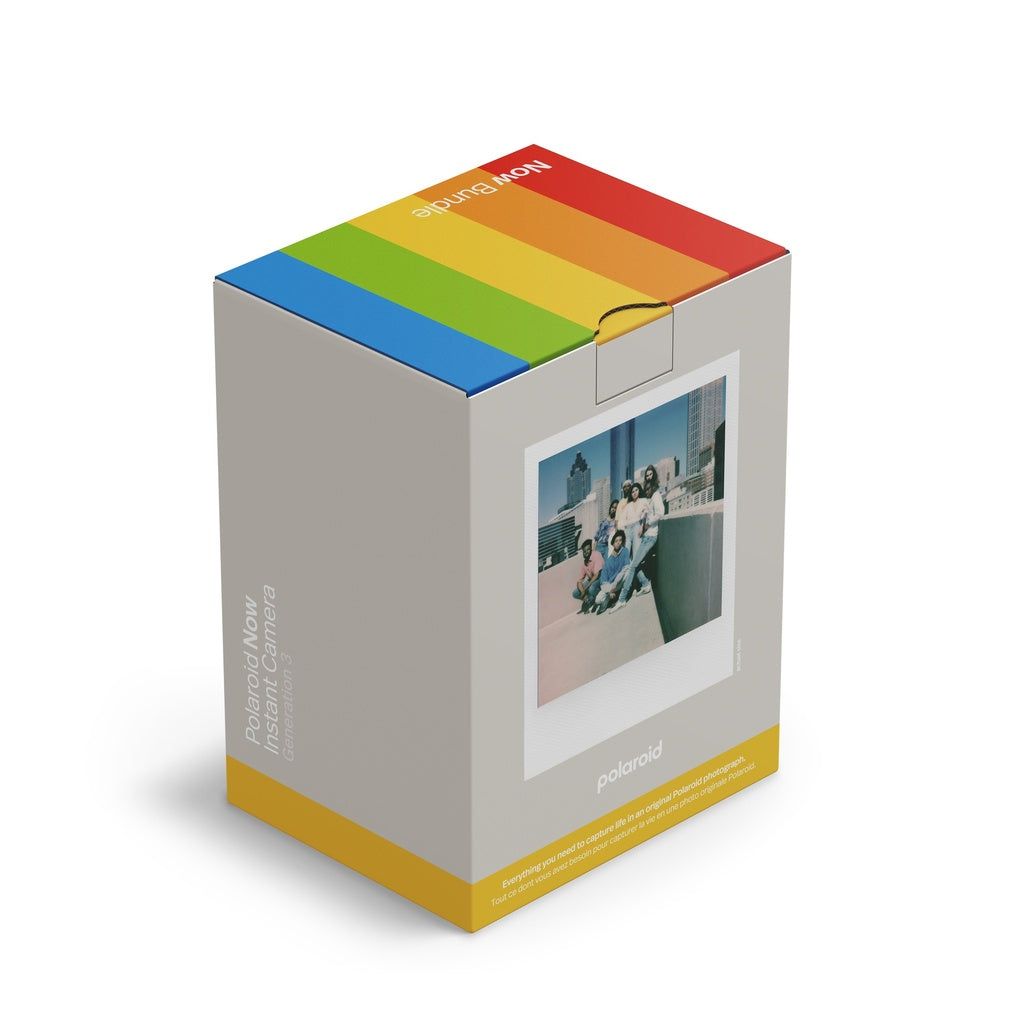 Polaroid Now Gen 3 Pebble White + Color Film Pack (8 photos)