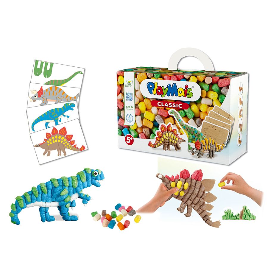 Playmais: Constructions with cards and sponges Cards 4 pcs. dinosaur