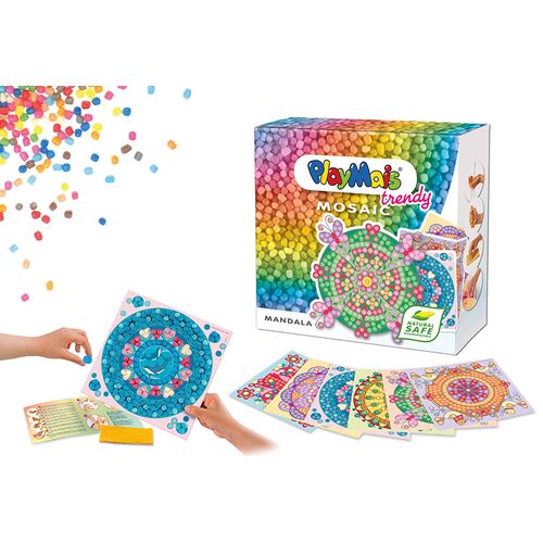 Playmais: Constructions with cards and sponges 6 pcs. Mandala