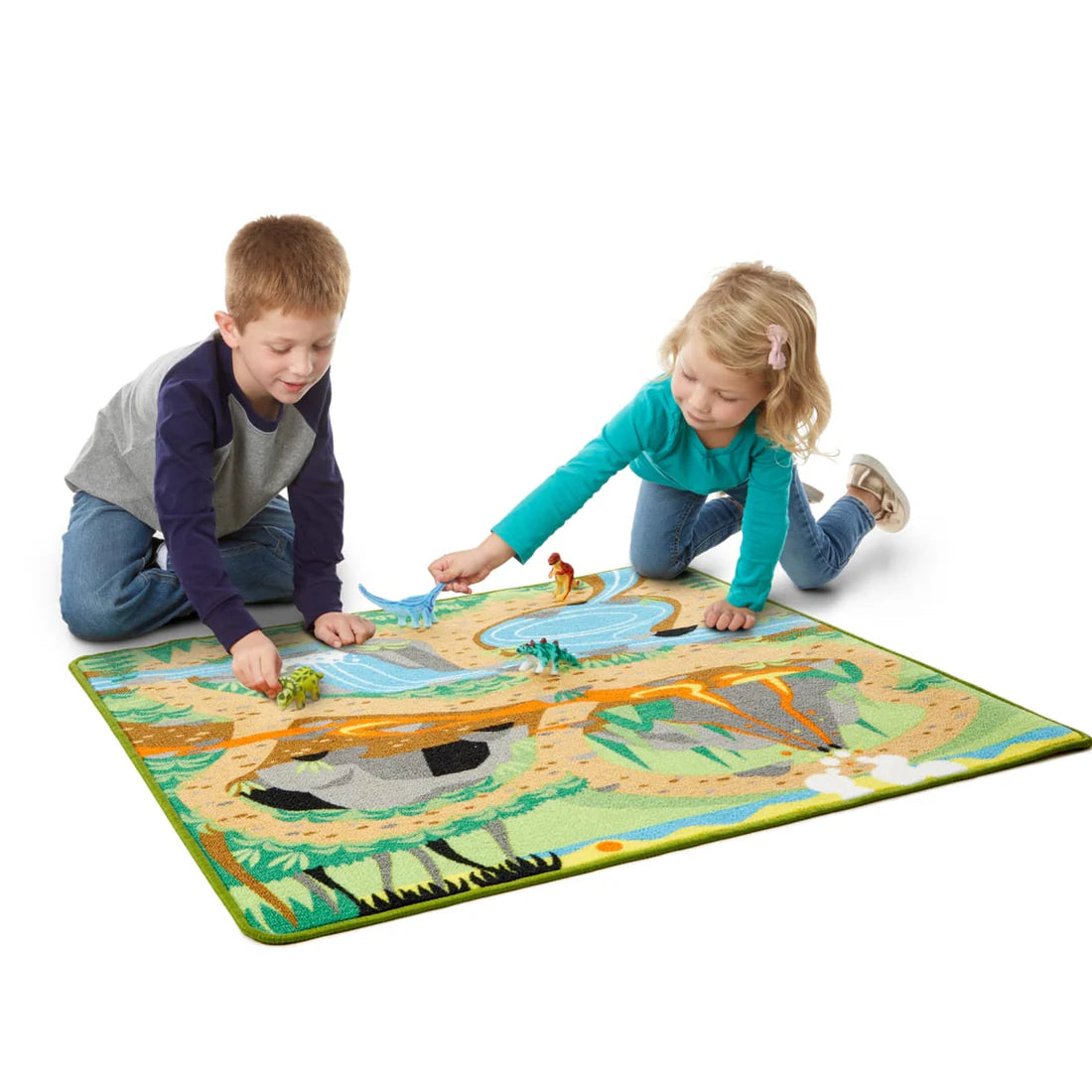 Melissa &amp; Doug Children's Activity Rug and Dinosaurs Set