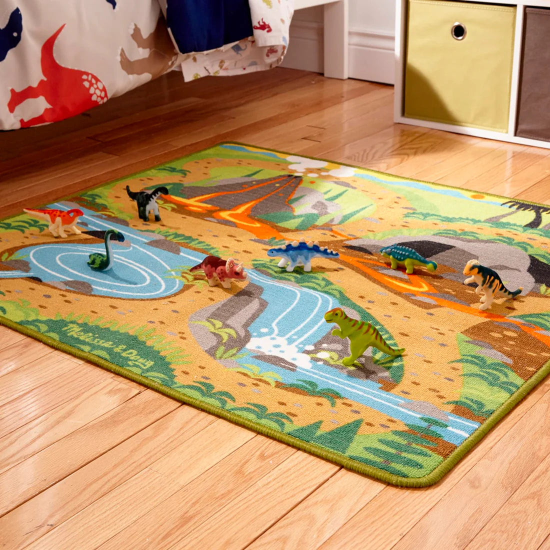 Melissa &amp; Doug Children's Activity Rug and Dinosaurs Set