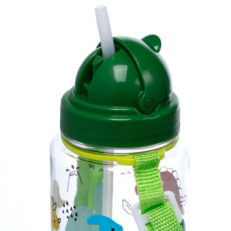 Puckator water bottle 450ml with straw - dinosaurs