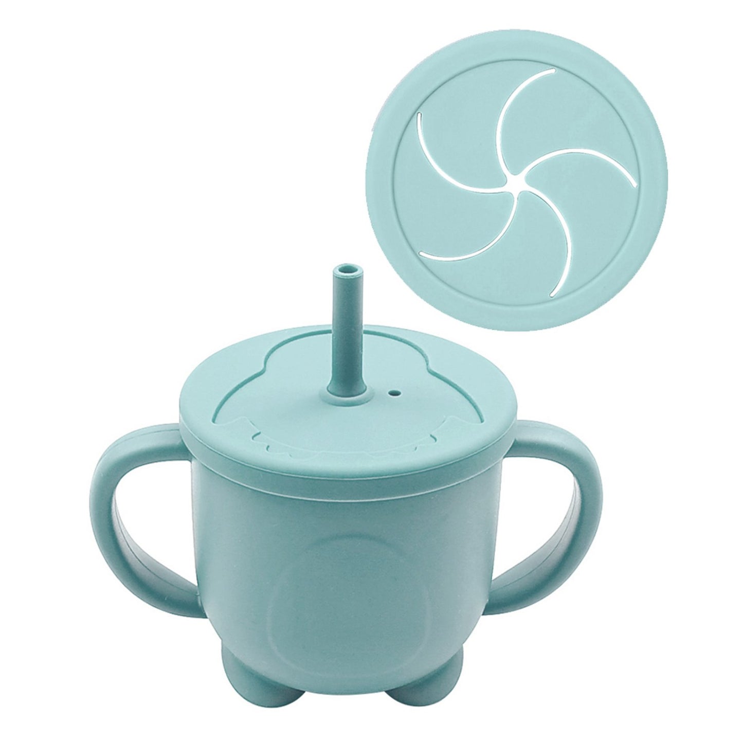 Baby Cloud Silicone learning &amp; snack cup 150ml – Mint