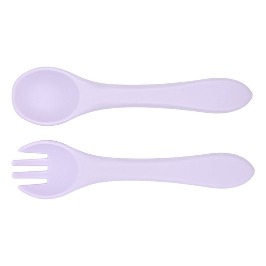 Baby Cloud Silicone Spoon/Fork – Lilac