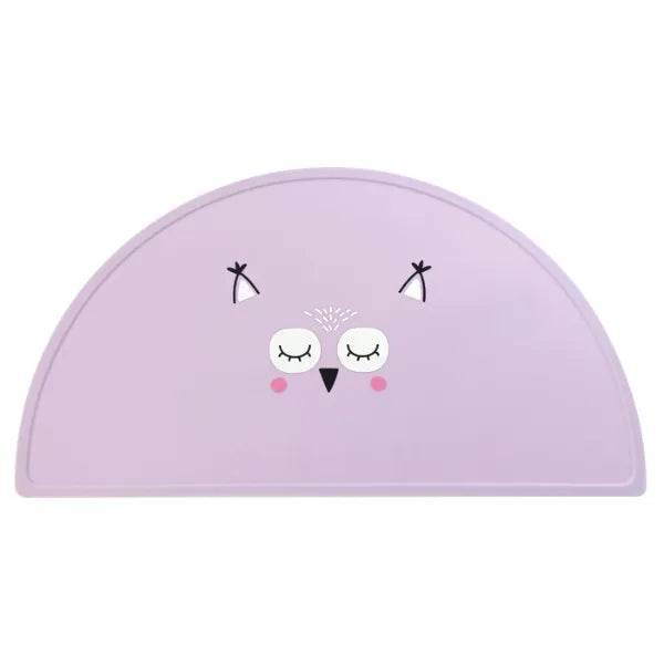 Παιδικό Σουπλά Σιλικόνης – Κουκουβάγια Μωβ