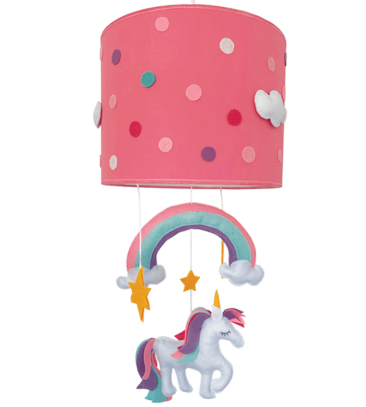 Blue And Red Handmade Children's unicorn ceiling light, believe in unicorns 