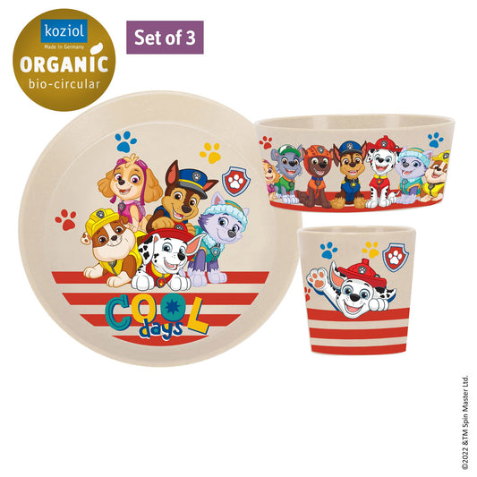 Koziol Children's Connect Lunch Set from Organic Material Paw Patrol Beige