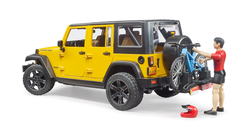 Bruder Four-Wheel Wrangler Rubicon with Bike and Rider