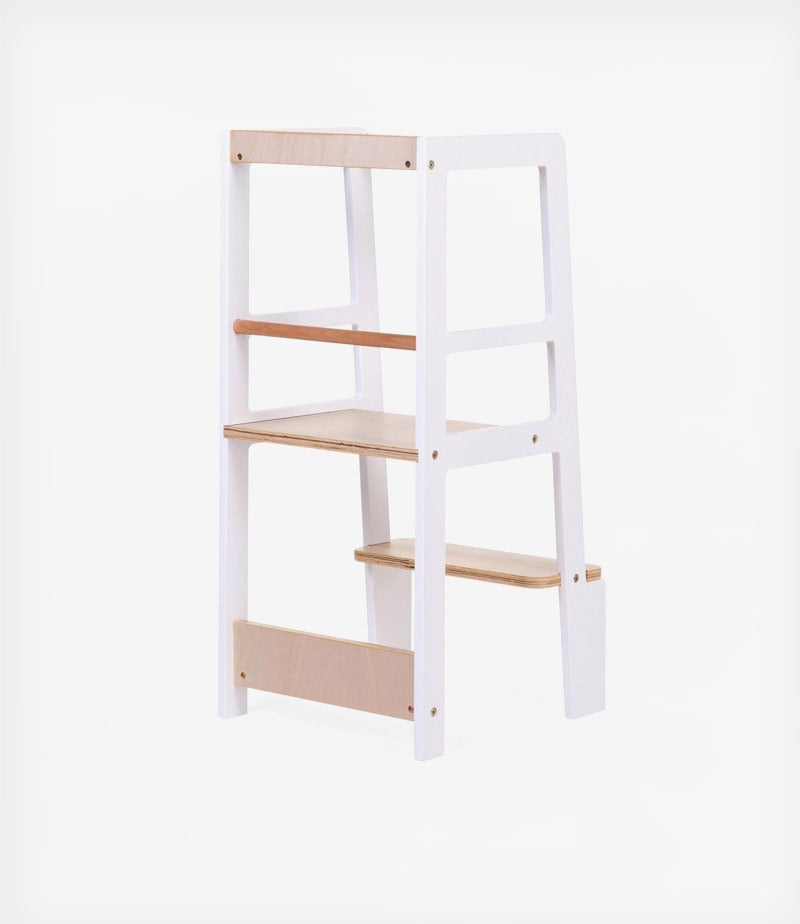 Childhome Children's Learning Tower White-Natural