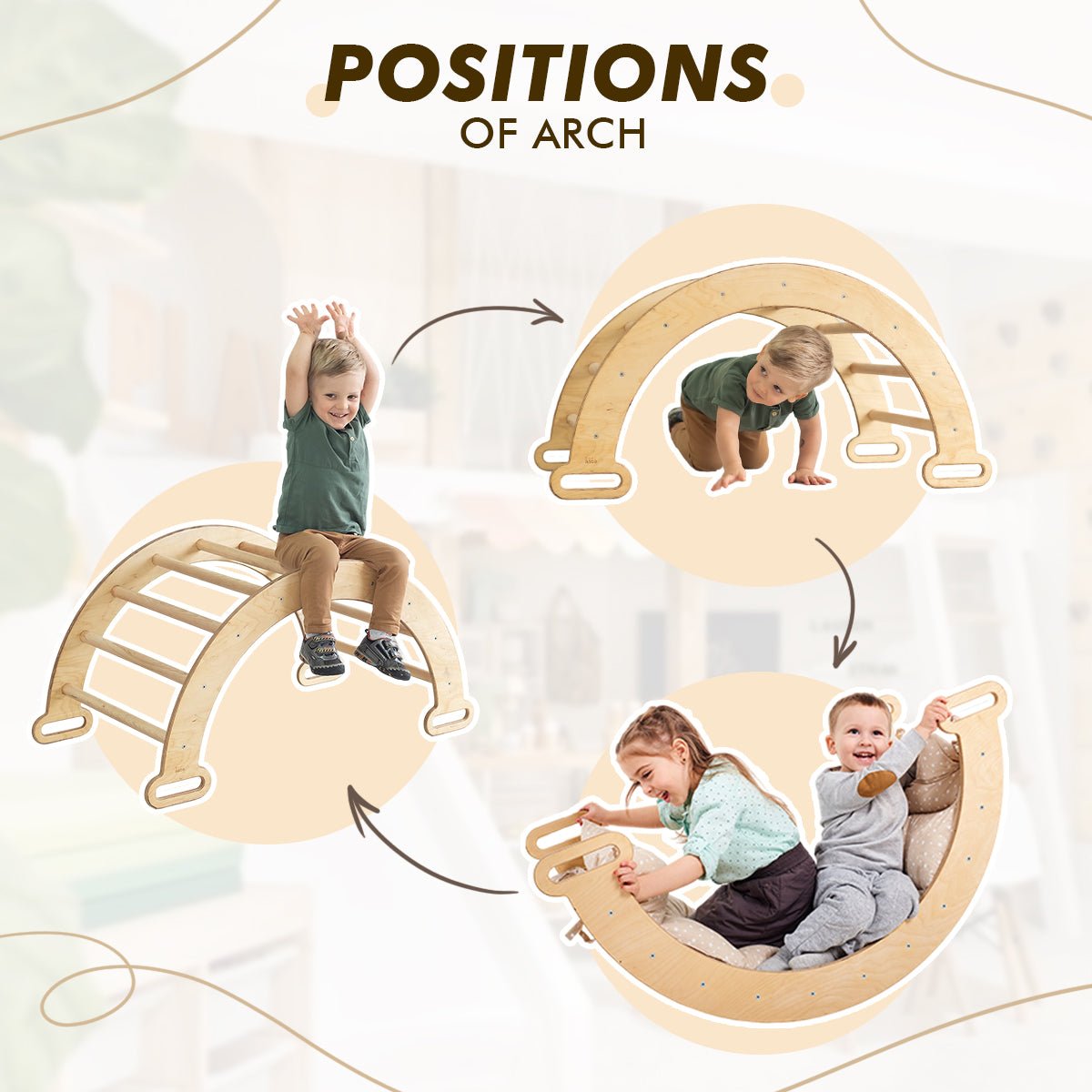 Climbing Arch + Cushion - Montessori Climbers for Toddlers