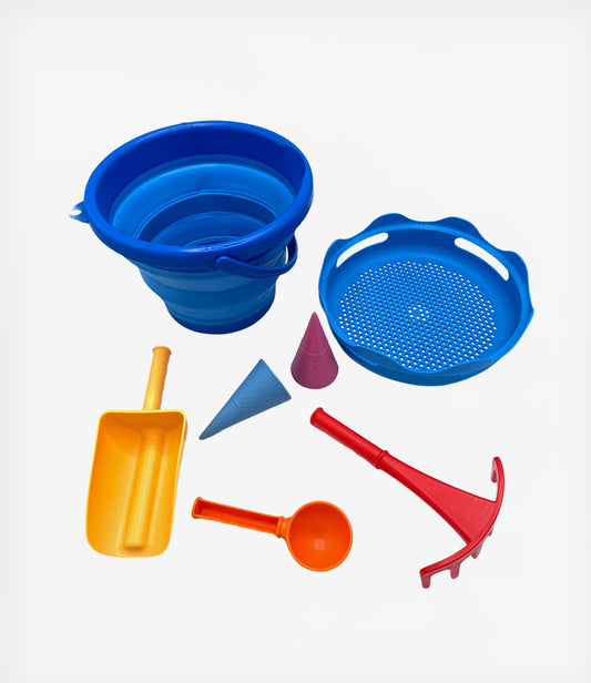 CompacToys Set Κουβαδάκι Παραλίας 7 in 1 Sand Toys -Μπλέ