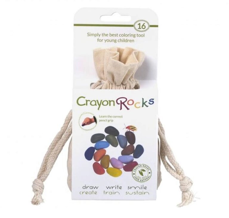 Crayon Rocks Soy crayons, 16 colors in a white bag