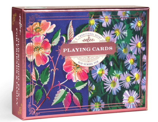 eeboo Set of 2 Playing Cards Roses & Asters