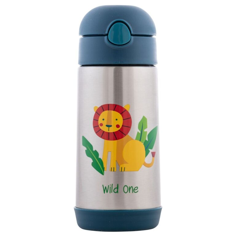 Stephen Joseph Children's Stainless Steel Mug Thermos, Zoo