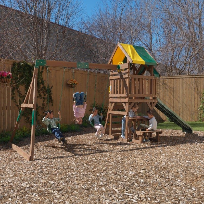 KidKraft Arbor Crest Deluxe Playset Wooden Outdoor Activity Tower