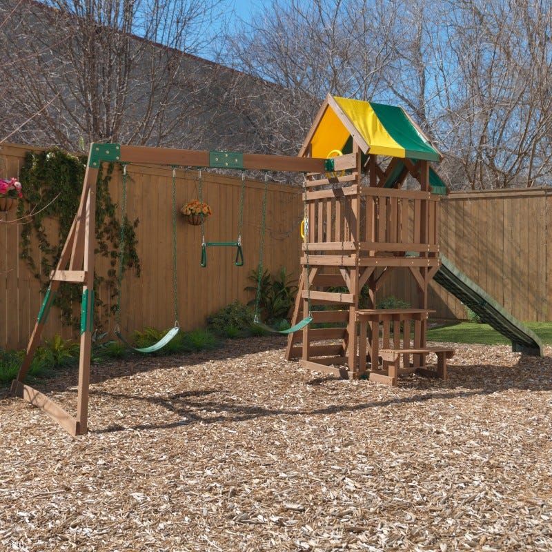 KidKraft Arbor Crest Deluxe Playset Wooden Outdoor Activity Tower