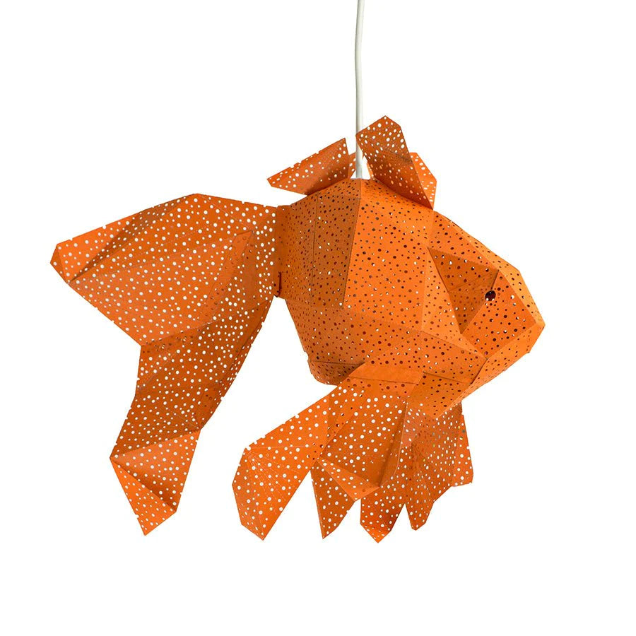 Vasili Lights Fish Lantern -DIY 3D Φωτιστικό Κρεμαστό πορτοκαλί 48x26x40cm