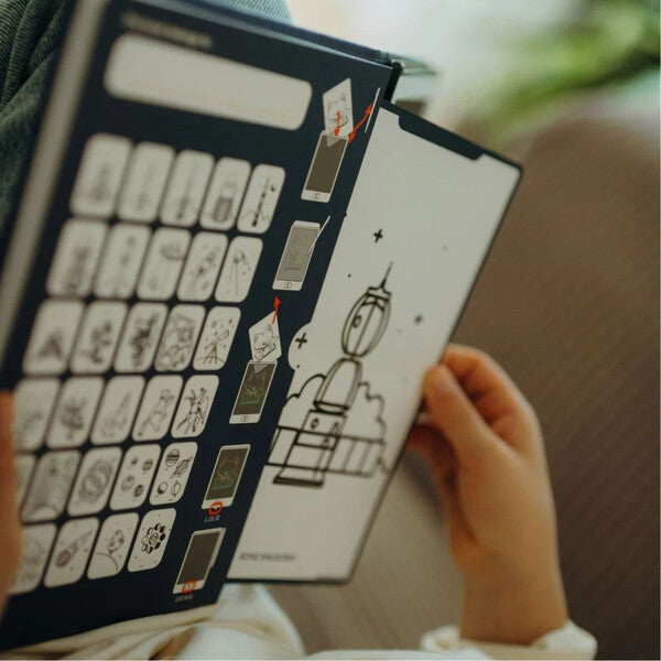 KIDYWOLF: Tablet ζωγραφικής με οθόνη LCD (30 κάρτες)- Galaxy