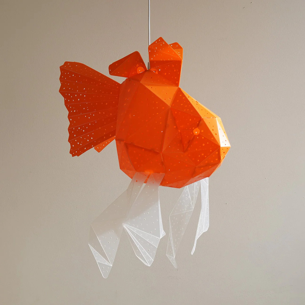 Vasili Lights Goldfish 3D Φωτιστικό Κρεμαστό 65x20x60cm πορτοκαλί