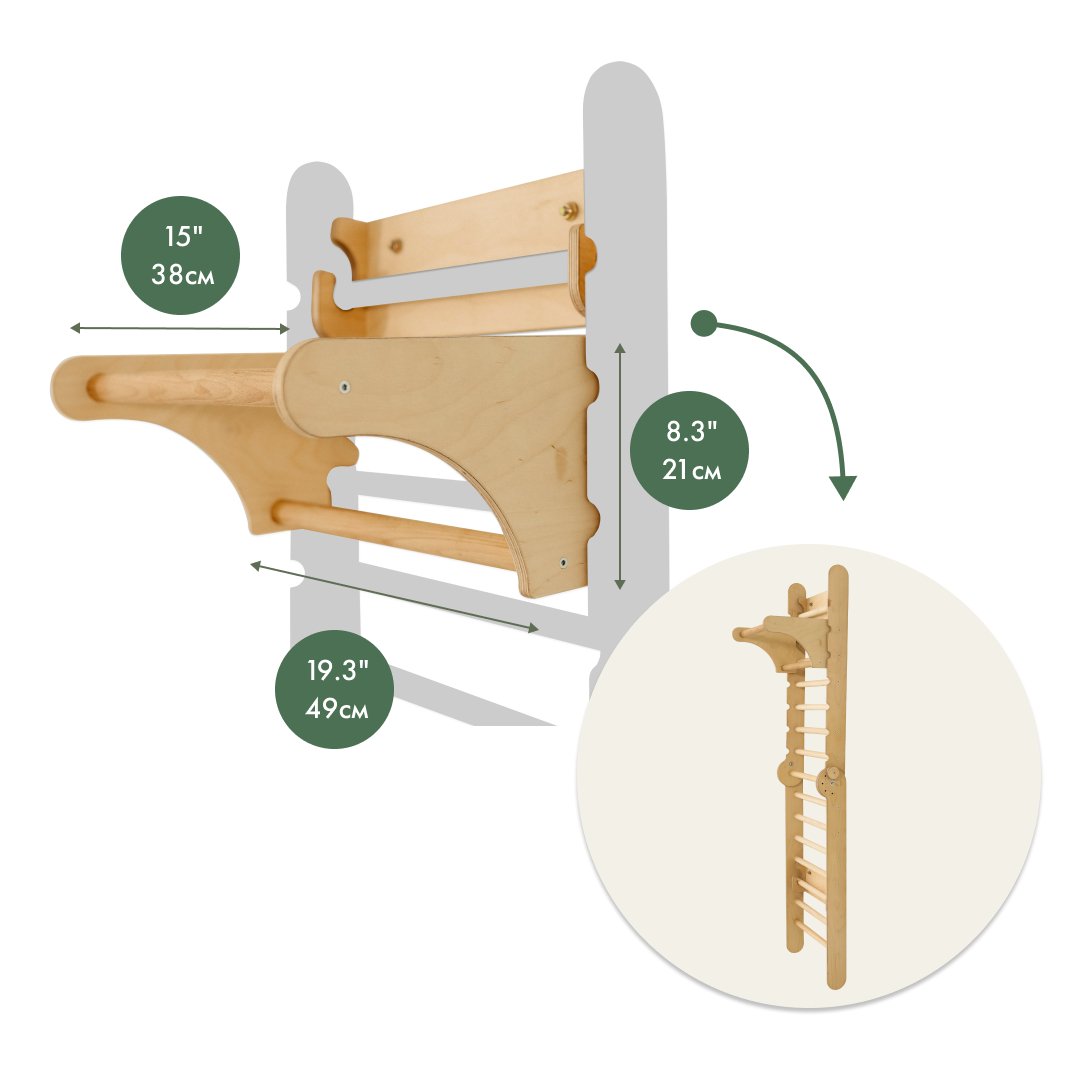 Add horizontal bar (monobar) to climbing stairs