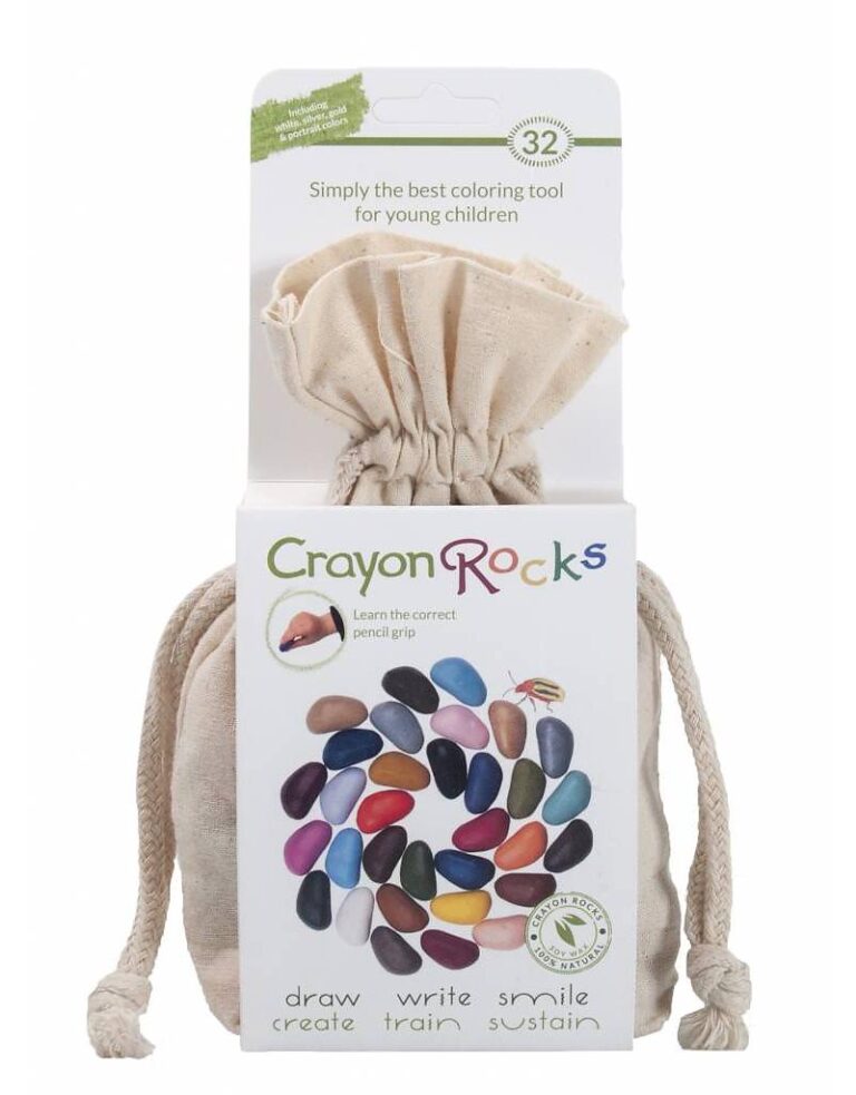 Crayon Rocks Soy crayons, 32 colors in a white bag