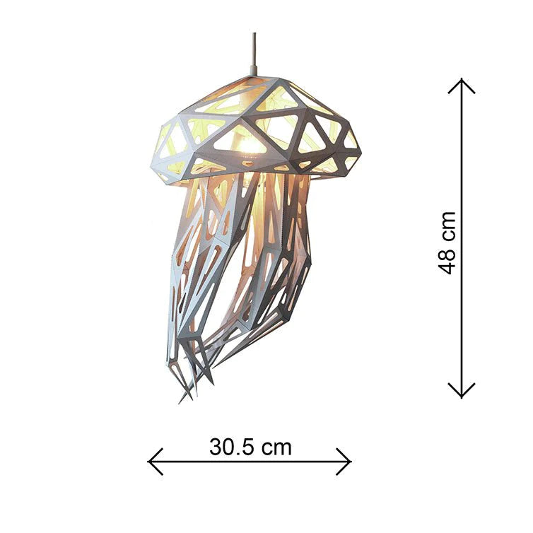 Vasili Lights Jellyfish Lampshade -DIY 3D Lamp Hanging Black 30.5x30.5x48cm