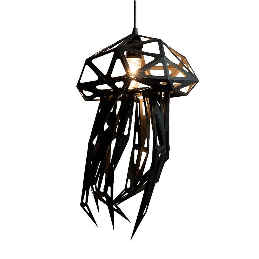 Vasili Lights Jellyfish Lampshade -DIY 3D Lamp Hanging Black 30.5x30.5x48cm