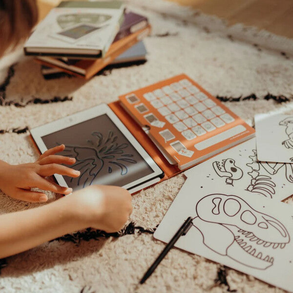 KIDYWOLF: Tablet ζωγραφικής με οθόνη LCD (30 κάρτες)- Dinosaurs