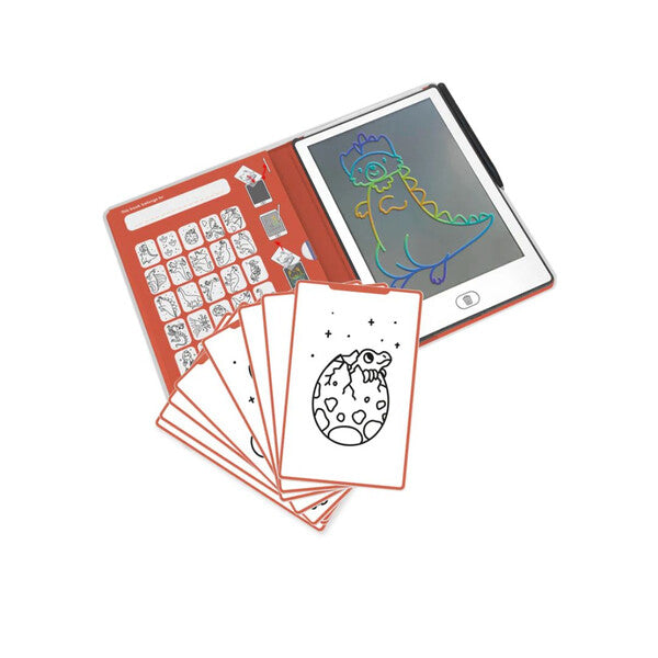 KIDYWOLF: Tablet ζωγραφικής με οθόνη LCD (30 κάρτες)- Dinosaurs