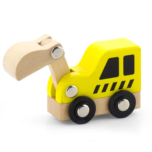 Viga - Children's wooden toy construction site vehicle in 6 different designs - Random selection